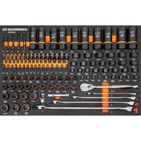 Jeu d'outils pour m&eacute;canicien Bolt Biter dans un plateau de rangement en mousse 97 mcx Trail Hammer and Bolt