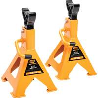 Ratcheting Jack Stand, Locking Pin, 3 tons Capacity, 11-3/4" - 17-1/2" H Trail Hammer and Bolt