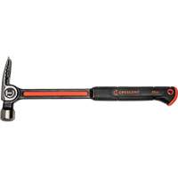 Steel Milled-Face Framing Hammer, 22 oz., Solid Steel Handle, 16" L Trail Hammer and Bolt