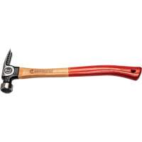 Milled-Face Framing Hammer, 22 oz., Wood Handle, 18" L Trail Hammer and Bolt