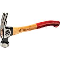 Milled-Face Framing Hammer, 22 oz., Wood Handle, 18" L Trail Hammer and Bolt