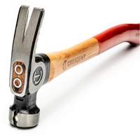 Milled-Face Framing Hammer, 22 oz., Wood Handle, 18" L Trail Hammer and Bolt