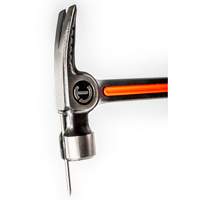 Milled-Face Framing Hammer, 28 oz., Solid Steel Handle, 16" L Trail Hammer and Bolt