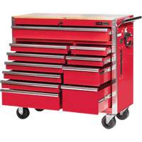 PRC4211 Armoire roulante de s&eacute;rie Pro, 11 tiroirs, 42" la x 18" p x Rouge Trail Hammer and Bolt