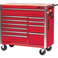 PRC4211 Armoire roulante de s&eacute;rie Pro, 11 tiroirs, 42" la x 18" p x Rouge Trail Hammer and Bolt