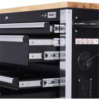 HDRC5212 Armoire mobile de s&eacute;rie HD, 12 tiroirs, 51-1/4" la x 21" p x 40-3/10" h, Noir Trail Hammer and Bolt