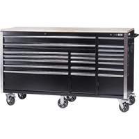 HDRC7220 Armoire mobile de s&eacute;rie HD, 20 tiroirs, 72" la x 24" p x 42-3/10" h, Noir Trail Hammer and Bolt