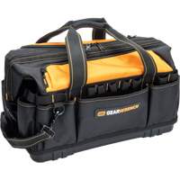 Professional 20" Tool Bag, Nylon, 33 Pockets, Black/Orange Trail Hammer and Bolt