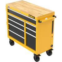 Heavy-Duty Mobile Workstation, 8 Drawers, 40" W x Yellow Trail Hammer and Bolt