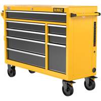 Heavy-Duty Mobile Workstation, 8 Drawers, 52" W x Yellow Trail Hammer and Bolt