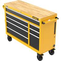 Heavy-Duty Mobile Workstation, 8 Drawers, 52" W x Yellow Trail Hammer and Bolt