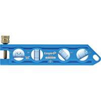 Niveau torpille moul&eacute; sous pression TRUE BLUE, 6" lo, Aluminium, 4 fioles Trail Hammer and Bolt