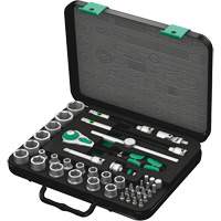 8100 SB 2 Zyklop Speed Ratchet Set, 43 Pcs, 3/8" Drive Size Trail Hammer and Bolt