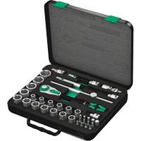 8100 SC 2 Zyklop Speed Ratchet Set, 37 Pcs, 3/8" Drive Size Trail Hammer and Bolt
