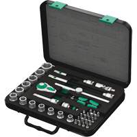 8100 SB 4 Zyklop Speed Ratchet Set, 38 Pcs, 3/8" Drive Size Trail Hammer and Bolt
