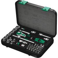 8100 SA 4 Zyklop Speed Ratchet Set, 41 Pcs, 1/4" Drive Size Trail Hammer and Bolt