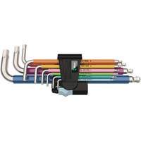 3950/9 Hex-Plus Multicolour Stainless 1 L-Key Set, 9 Pcs., Metric Trail Hammer and Bolt