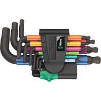 950/9 Hex-Plus Multicolour 2 L-Key Set, 9 Pcs., Metric Trail Hammer and Bolt