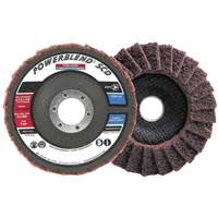 Disque &agrave; lamelles incurv&eacute; pour traitement de surface POWERBLEND SCD, 5" x 7/8", Type 29, Grain Moyen Trail Hammer and Bolt