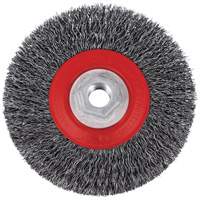 Brosse m&eacute;tallique &agrave; fils torsad&eacute;s &agrave; haut rendement 5C14T, 5" dia., Fils 0,014", Arbre 5/8"-11NC Trail Hammer and Bolt