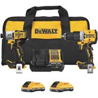 Ensemble 2 outils tournevis &agrave; chocs/perfomarteau XR avec bloc-piles POWERPACK, Lithium-ion, 20 V Trail Hammer and Bolt