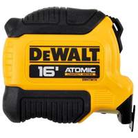 ATOMIC COMPACT SERIES Tape Measure, 16', Imperial Graduations Trail Hammer and Bolt