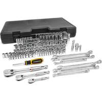 Jeu d'outils pour m&eacute;caniciens &agrave; 6 et 12 pans standards et profonds de 1/4", 3/8" et 1/2" SAE/m&eacute;triques Trail Hammer and Bolt