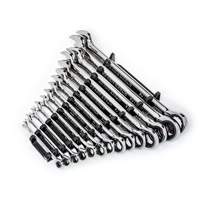 Jeu de cl&eacute;s SAE &agrave; 12 pans et 90 dents, Combinaison &agrave; cliquet, 14 morceaux, Imp&eacute;rial Trail Hammer and Bolt