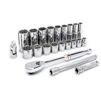 Jeu d'outils pour m&eacute;caniciens &agrave; 12 points SAE, 22 Mcx, Prise de 3/8", Profond Trail Hammer and Bolt