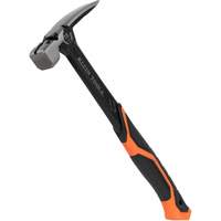 Steel Claw Hammer, 18 oz., Solid Steel Handle, 15" L Trail Hammer and Bolt