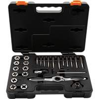 SAE Ratcheting Tap & Die Set, 27 Pieces Trail Hammer and Bolt
