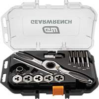 Metric Ratcheting Tap & Die Set, 15 Pieces Trail Hammer and Bolt