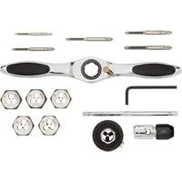 SAE Ratcheting Tap & Die Set, 15 Pieces Trail Hammer and Bolt