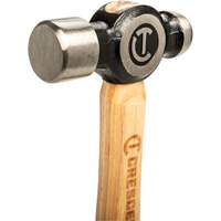 Ball Pein Hammer, 24 oz. Head Weight, Polished Face, Wood Handle Trail Hammer and Bolt