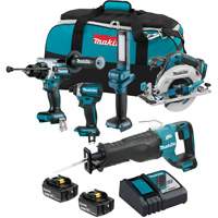 Ensemble de 5 outils sans fil LXT &agrave; moteur sans balais, Lithium-ion, 18 V Trail Hammer and Bolt