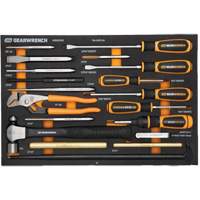 Jeu de tournevis & outils de frappe dans un plateau de rangement en mousse Trail Hammer and Bolt