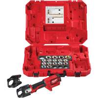 M18 FORCE LOGIC 600 MCM Al Crimper with 750 MCM Expanded Jaw Trail Hammer and Bolt