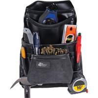 Sac robuste Phantom pour clous et outils, Cuir, 10 pochettes, Noir Trail Hammer and Bolt