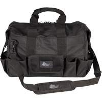 Sac &agrave; outils Phantom 18" pour entrepreneur, Polyester balistique, 25 pochettes, Noir Trail Hammer and Bolt