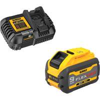 MAX FLEXVOLT Battery & Charger Kit, Lithium-Ion, 20 V/60 V, 9 Ah Trail Hammer and Bolt