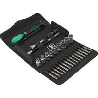 Jeu de cl&eacute; &agrave; cliquet SA 14 Zyklop Comfort avec levier dinversion, 28 Mcx, Prise de 1/4" Trail Hammer and Bolt