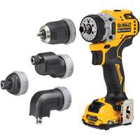 XTREME Brushless Cordless 5-in-1 Drill/Driver Kit, Lithium-Ion, 12 V, 3/8" Chuck Trail Hammer and Bolt