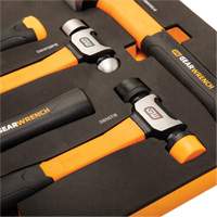 Mixed Hammer Set in Foam Storage Tray, 5 Pieces Trail Hammer and Bolt