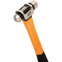Ball Pein Hammer, 8 oz. Head Weight, Plain/Polished Face, Fibreglass Handle Trail Hammer and Bolt