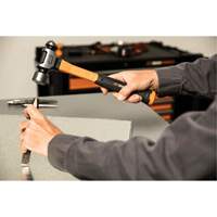 Ball Pein Hammer, 32 oz. Head Weight, Plain/Polished Face, Fibreglass Handle Trail Hammer and Bolt