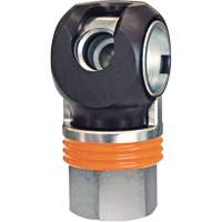 TOPQUIK SC Industrial Quick Coupler, Nickel-Plated Steel, 1/2", Female NPT, 359 PSI Trail Hammer and Bolt