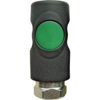 TOPQUIK S1 Ultraflo 7.8 mm Quick Coupler, Polyester Composite/Stainless Steel, 1/4", Female NPT, 174 PSI Trail Hammer and Bolt