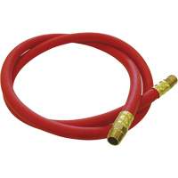 Hose Reel Connecting Hose, Air, EPDM Rubber, 1/2" dia. x 5', 300 psi, 1/2 NPT Trail Hammer and Bolt
