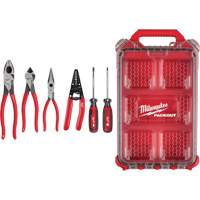 Ensemble de pinces &agrave; prise gain&eacute;e, pince &agrave; d&eacute;nuder et tournevis &agrave; prise coussin&eacute;e avec organisateur PACKOUT Trail Hammer and Bolt