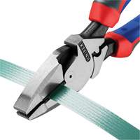 High Leverage Lineman's Pliers New England with Fish Tape Puller, Crimper & KNIPEXTEND Handle Trail Hammer and Bolt